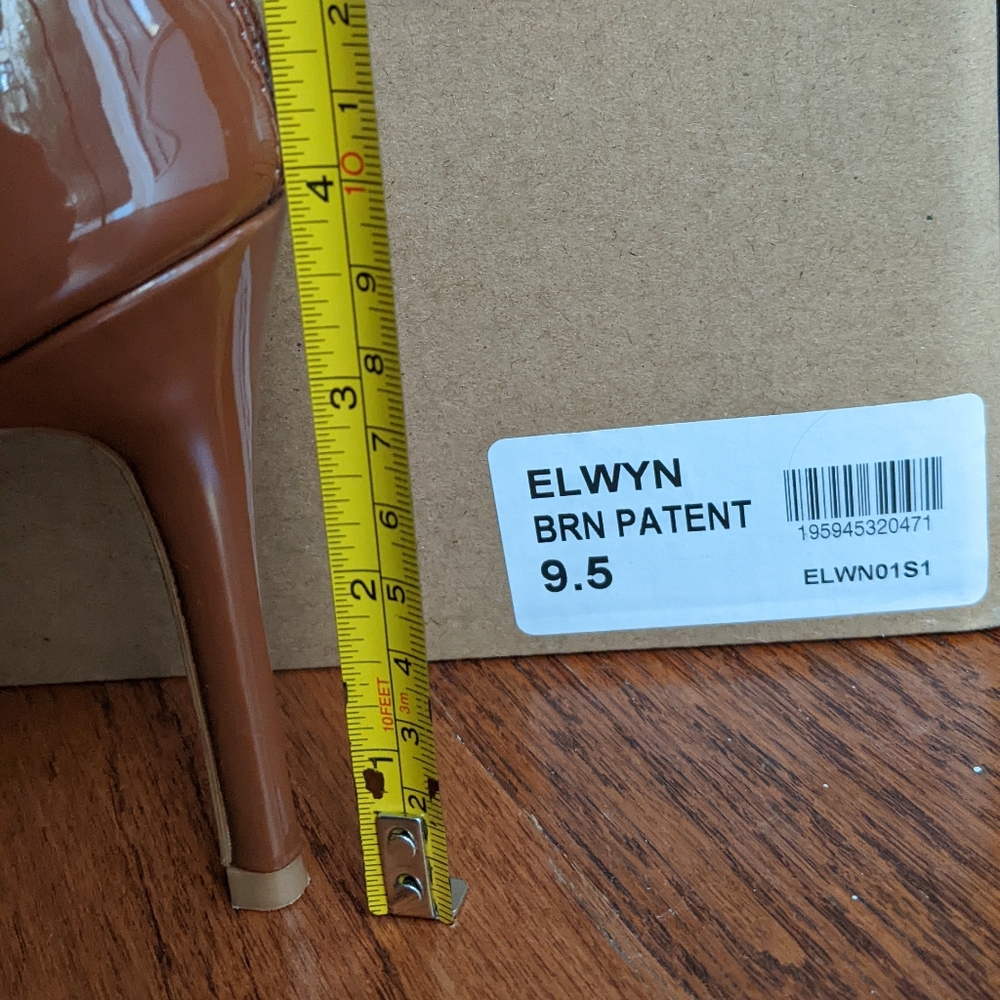 Steve Madden Elwyn Patent Ankle Boots, 9.5, Brown - Picture 13 of 13